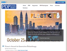 Tablet Screenshot of plasticdisclosure.org